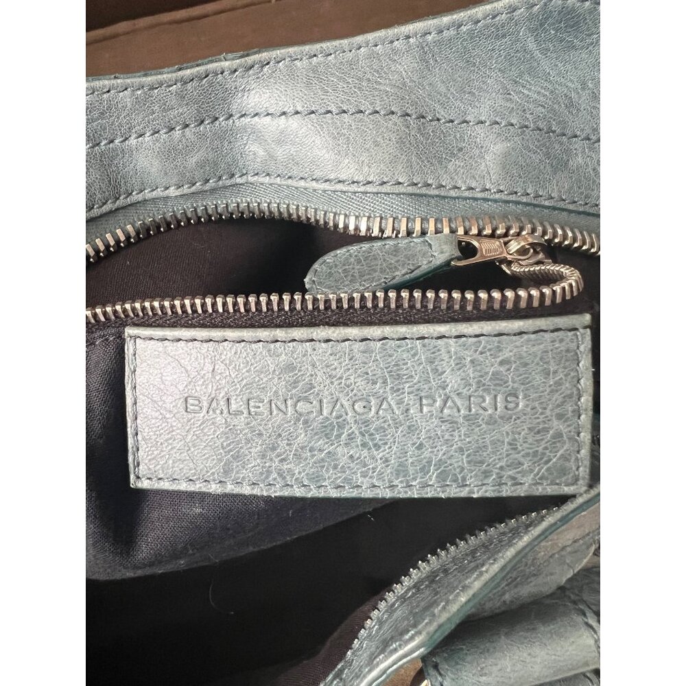 Balenciaga Blue Leather City Bag - Picture 8 of 10